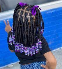 Cute knotless styles for kids #knotless #kidsknotlessbraids